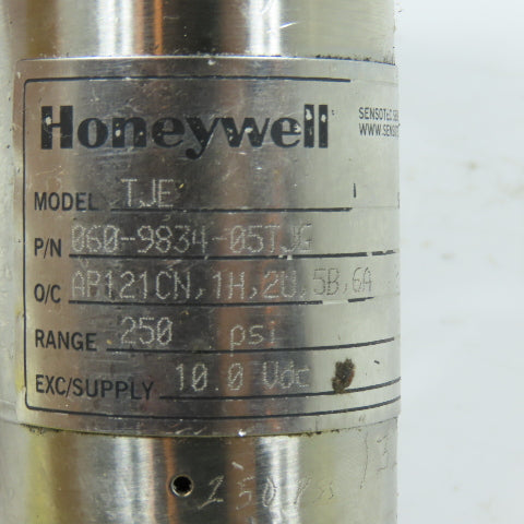 Honeywell 060-9834-05TJG TJE Pressure Transducer 250 PSI 10.0 VDC