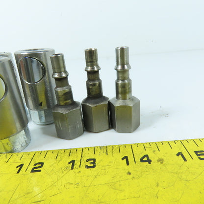 Staubli RBE 06 1/4" NPT Quick Connect Coupling Sockets and Plugs Lot Of 3 Sets