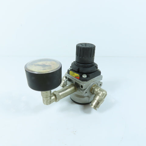 Camozzi C1104-R00 Pneumatic Pressure Regulator 16 Bar Max with Gauge