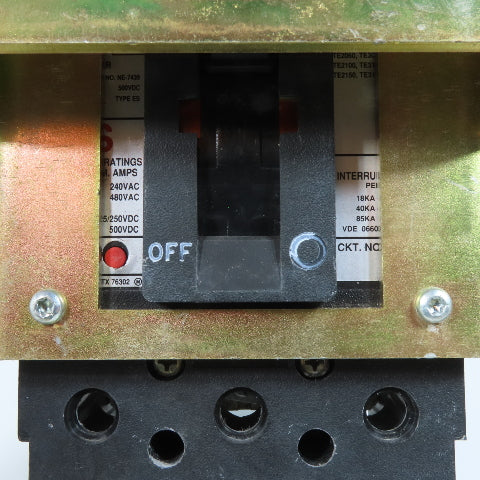 ABB TE2060 20A Circuit Breaker & Linkage 3-Pole 480VAC 500VDC