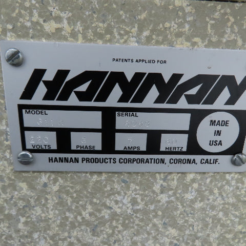 Hannan 611 H Hydraulic Die cutting Machine 220V 3Ph 7A 60Hz