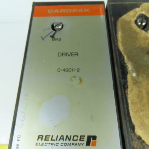 Reliance Electric 0-49011-2 Cardpak Driver and Component Module on Mounting Base