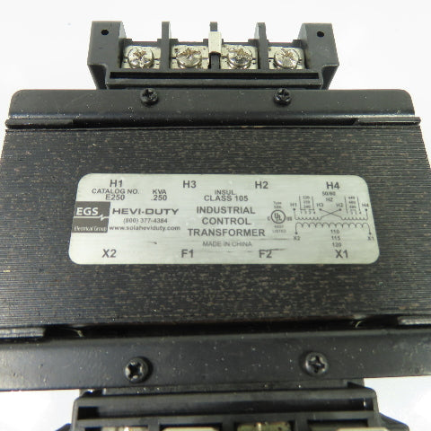 Hevi-Duty E250 250VA Control Transformer 220/480V Pri To 110/120V Sec