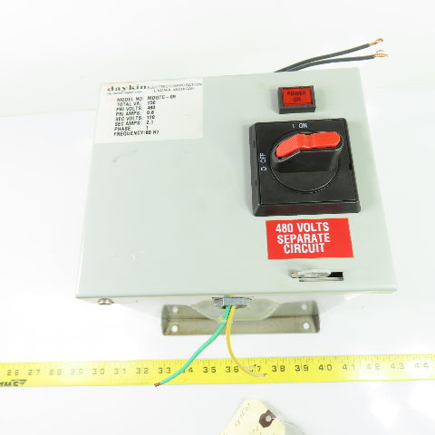 Daykin MDGTC-09 250VA Transformer Disconnect Enclosure 480V to 120V 1Ph
