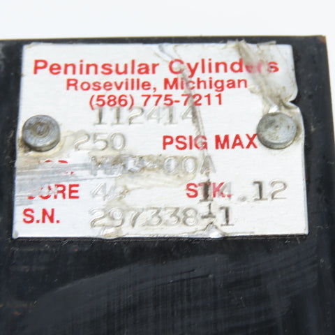 Peninsular Cylinders 4" Bore 14.12" Stroke Tie Rod Air Cylinder 250 PSIG Max