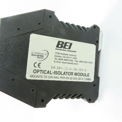 BEI Sensors 924-60001-002 EM-DR1-IC-5-TB-28V/5 Optical Isolator Module 5-28V
