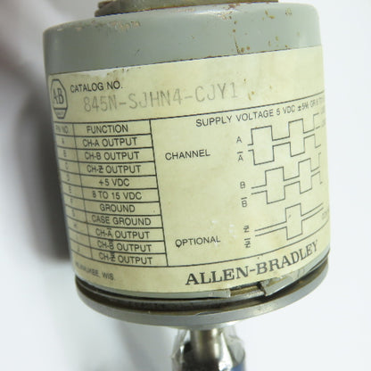 Allen-Bradley 845N-SJHN4-CJY1 Optical Rotary Encoder 8-15VDC Ser B