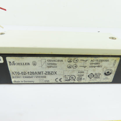 Moeller AT0-02-120AMT-ZBZ/X Safety Interlock Position Switch 120VAC 8VA IP65