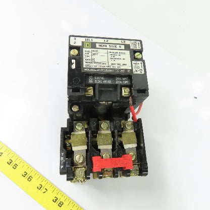 Square D 8536 SBG2 NEMA Size 0 Magnetic Motor Starter 120V Coil 600VAC Max