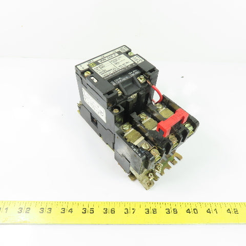 Square D 8536 SBG2 NEMA Size 0 Magnetic Motor Starter 120V Coil 600VAC Max