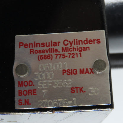 Peninsular SEF3562 7" Bore 30" Stroke 5" Rod Hydraulic Cylinder 3000PSIG