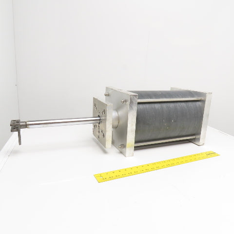 8" Bore 12" Stroke Double Acting Tie Rod Air Cylinder Flange Mount