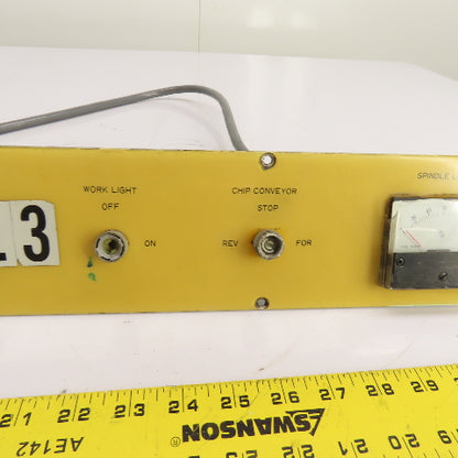 Operator Interface Control Panel Plate Spindle Load Meter Work Counter 20.5"x 4"