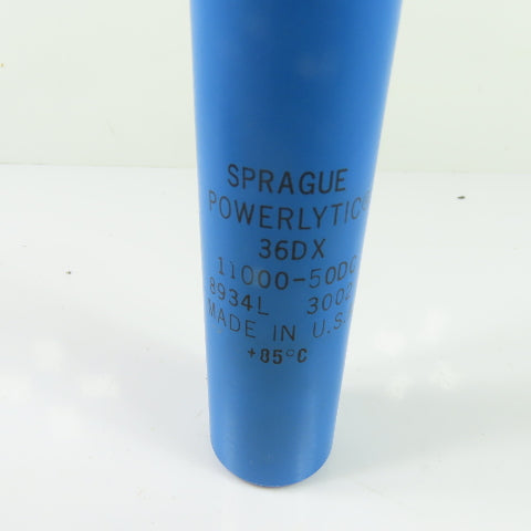 Sprague 8934L 36DX 11000 MFD 50 VDC Powerlytic Capacitor