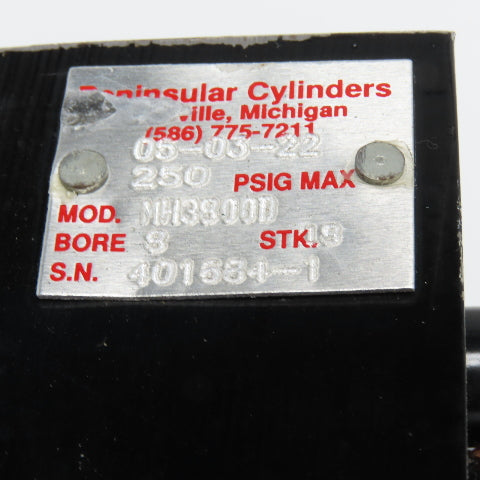 Peninsular MH13300D 8" Bore 18" Stroke Tie Rod Air Cylinder 250PSIG Max