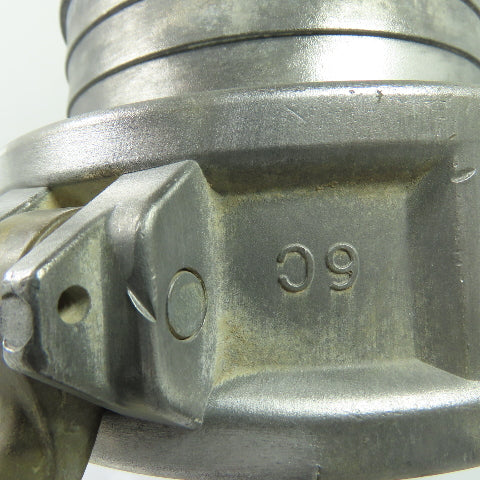 6C 6" Aluminum Camlock Coupler Female Cam & Groove