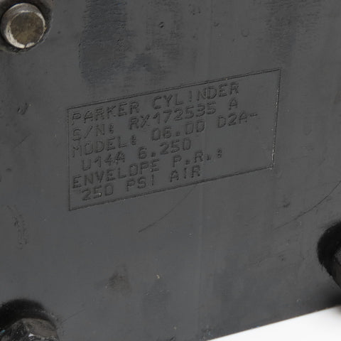 Parker D2A-U144 6" Bore 6-1/4" Stroke Tie Rod Air Cylinder 250PSI Trunnion