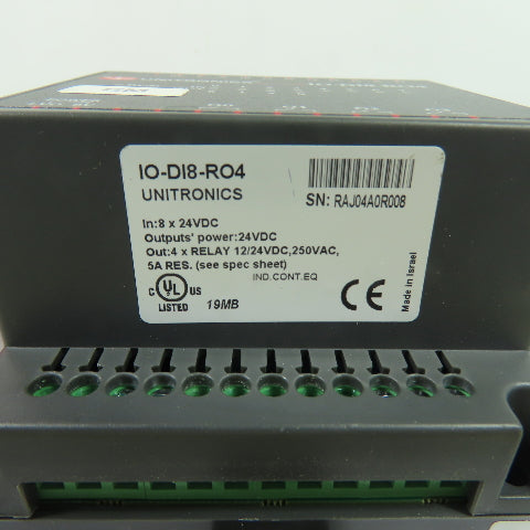 Unitronics IO-DI8-RO4 Ingersoll Rand 38053617 PLC Expansion Module 8 x 24VDC
