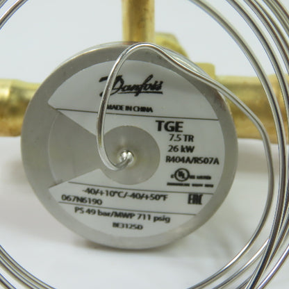 Danfoss 067N6190 TGE 7.5 TR Thermostatic Expansion Valve 7.5 TR 26kW R404A R507A