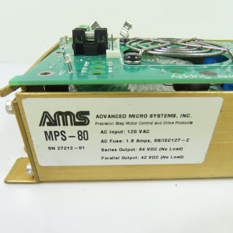 Advanced Micro Systems MPS-80 80VA DC Power Supply 120VAC Input 42V 84V Output