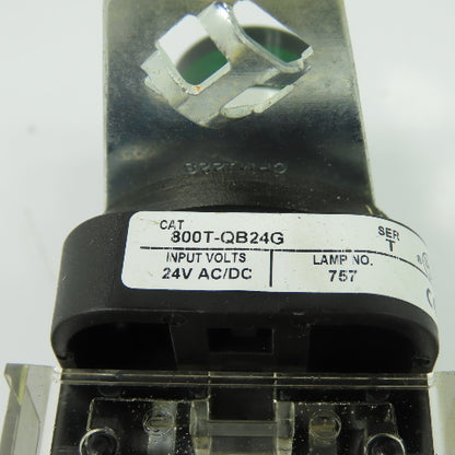 Allen-Bradley 800T-QB24G Illuminated Green Pushbutton Switch 24V AC/DC Ser T