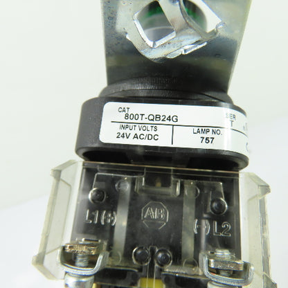 Allen-Bradley 800T-QB24G Illuminated Green Pushbutton Switch 24V AC/DC Ser T