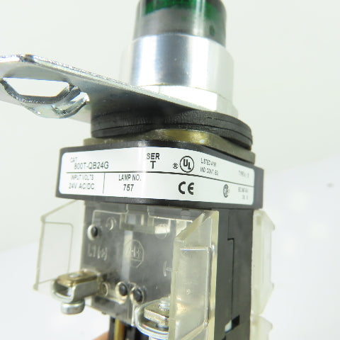 Allen-Bradley 800T-QB24G Illuminated Green Pushbutton Switch 24V AC/DC Ser T