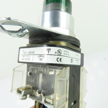 Allen-Bradley 800T-QB24G Illuminated Green Pushbutton Switch 24V AC/DC Ser T