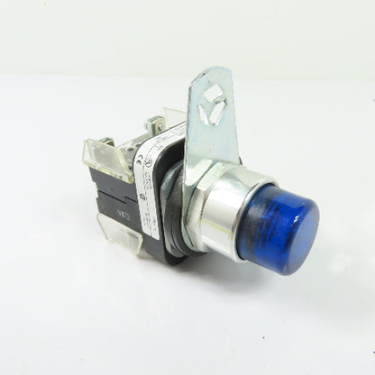 Allen-Bradley 800T-QB24B Illuminated Blue Pilot Light 24V AC/DC Ser T
