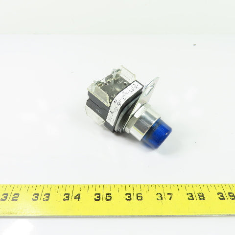 Allen-Bradley 800T-QB24B Illuminated Blue Pilot Light 24V AC/DC Ser T