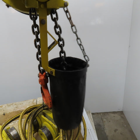 Vulcan 1 Ton 2 Speed Chain Hoist 575V 3Ph 15' Lift 24/48FPM W/ Power Trolley