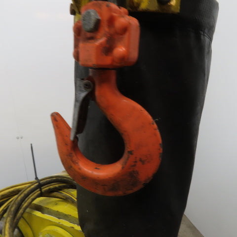 Vulcan 1 Ton 2 Speed Chain Hoist 575V 3Ph 15' Lift 24/48FPM W/ Power Trolley