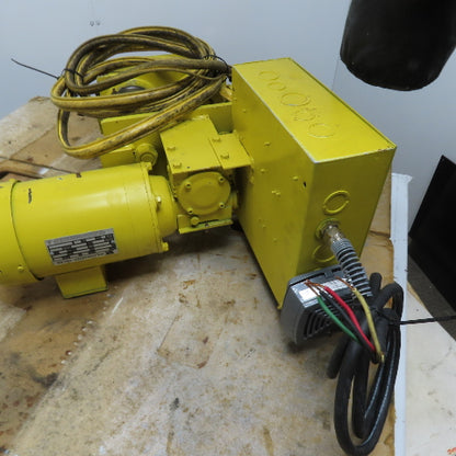 Vulcan 1 Ton 2 Speed Chain Hoist 575V 3Ph 15' Lift 24/48FPM W/ Power Trolley