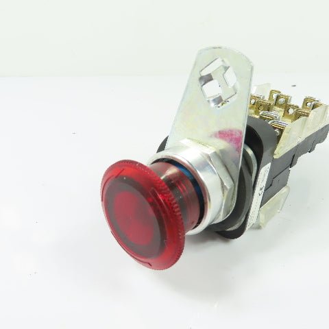 Allen-Bradley 800T-FXTQH24RA1 Illuminated Mushroom Head Push Button Switch 24V