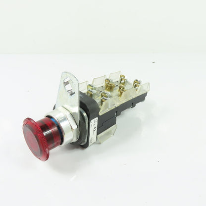Allen-Bradley 800T-FXTQH24RA1 Illuminated Mushroom Head Push Button Switch 24V