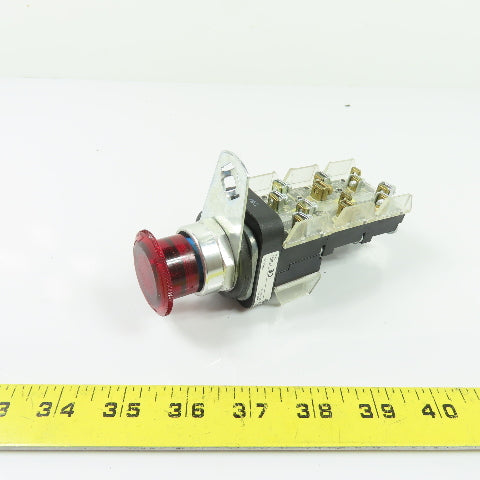 Allen-Bradley 800T-FXTQH24RA1 Illuminated Mushroom Head Push Button Switch 24V