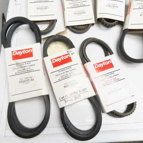Dayton Huge Variety New V-Belts A, B, AX 3VX Section Restock Resell Lot Of 40