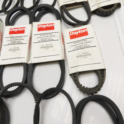 Dayton Huge Variety New V-Belts A, B, AX 3VX Section Restock Resell Lot Of 40
