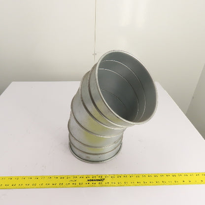 Nordfab 8040400010 10" QF 45° Galvanized Steel Segmented Duct Elbow 22ga
