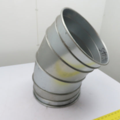 Nordfab 8040400026 14" 45-Degree Quick-Fit Segmented Galvanized Duct Elbow 20ga