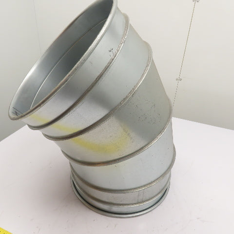 Nordfab 8040400026 14" 45-Degree Quick-Fit Segmented Galvanized Duct Elbow 20ga