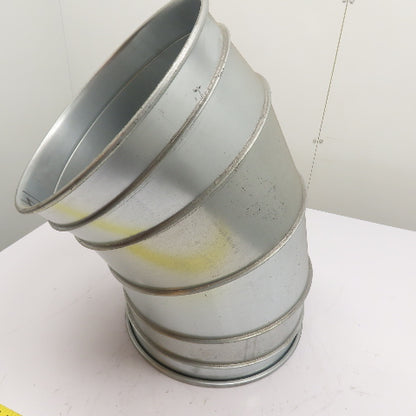 Nordfab 8040400026 14" 45-Degree Quick-Fit Segmented Galvanized Duct Elbow 20ga