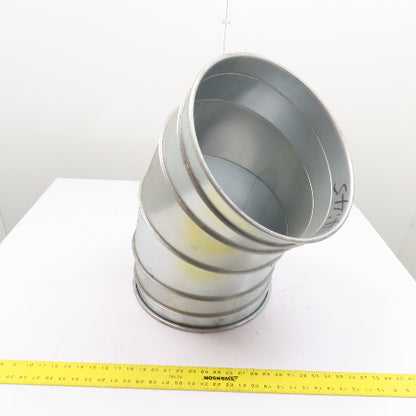 Nordfab 8040400026 14" 45-Degree Quick-Fit Segmented Galvanized Duct Elbow 20ga