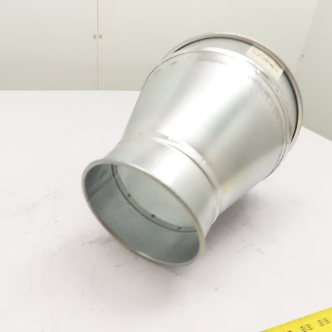 Nordfab 8040025889 Quick-Fit Galvanized Concentric Duct Reducer 22ga 10" to 6"