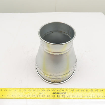 Nordfab 8040025889 Quick-Fit Galvanized Concentric Duct Reducer 22ga 10" to 6"