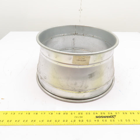 Nordfab 8040025928 Quick-Fit Galvanized Ductwork Taper Reducer 14" to 12" 20ga