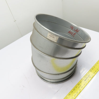 Nordfab 8040400025 14" 30° Quick-Fit Galvanized Duct Elbow 20ga