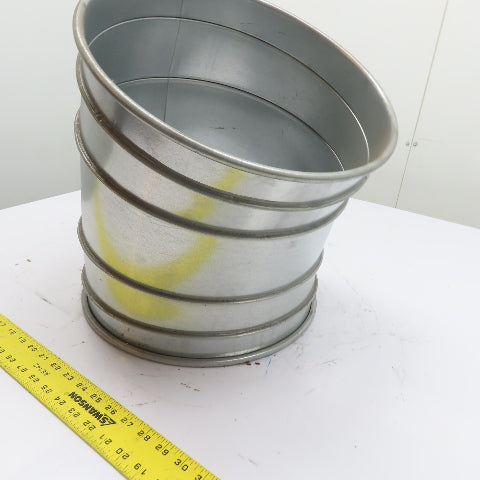 Nordfab 8040400025 14" 30° Quick-Fit Galvanized Duct Elbow 20ga