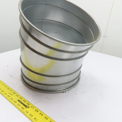 Nordfab 8040400025 14" 30° Quick-Fit Galvanized Duct Elbow 20ga