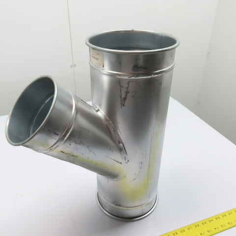 Nordfab 8040014497 8" x 6" QF 45° Galvanized Reducing Branch Duct 22ga